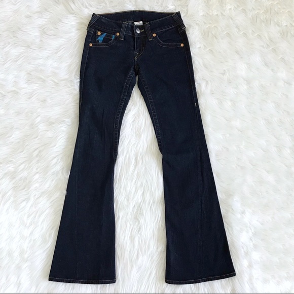 True religion jeans Joey blue foil pockets size 28 - Picture 2 of 8